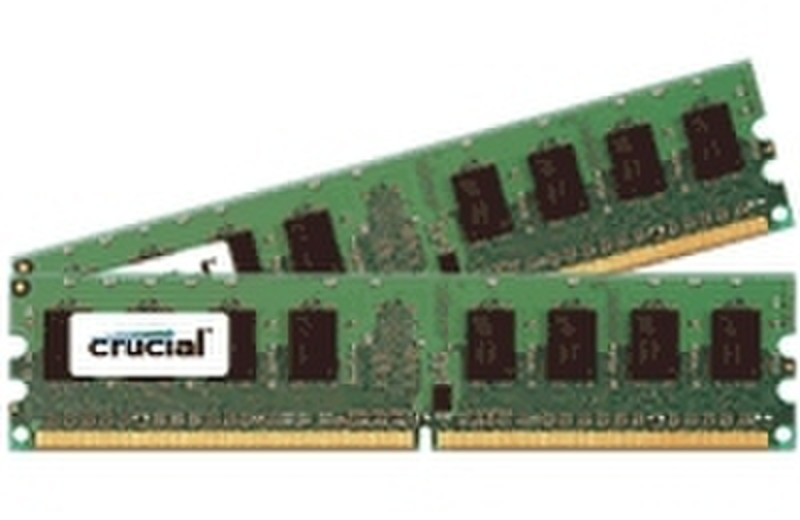 Crucial DDR2 PC2-5300 DIMM 2GB-kit 2ГБ DDR2 667МГц Error-correcting code (ECC) модуль памяти