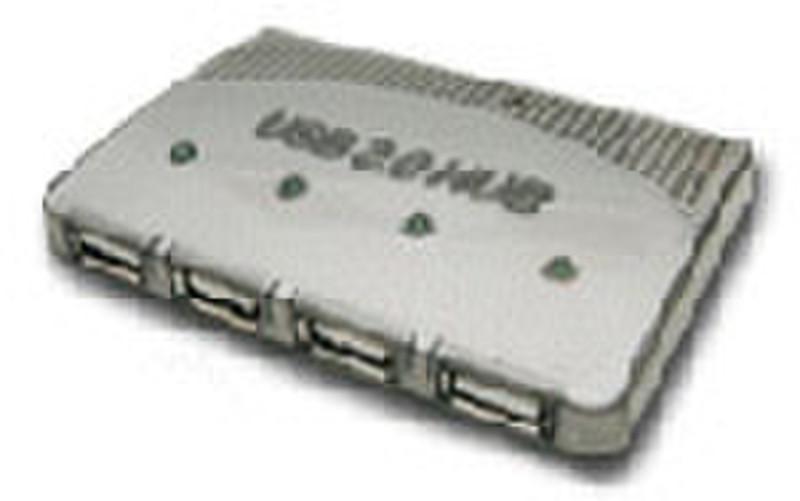 Adesso 4-Port USB 2.0 Hub 480Mbit/s Silber Schnittstellenhub