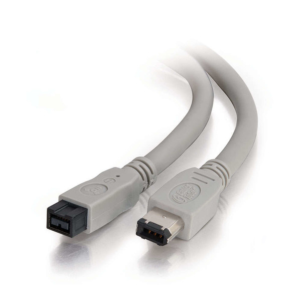 C2G 2m IEEE-1394B Cable 2м 9-p 6-p Серый FireWire кабель