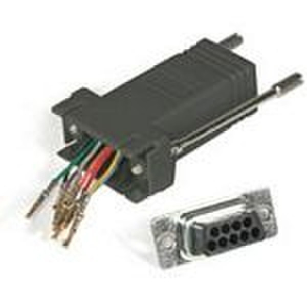 C2G RJ45/DB9M Modular Adapter RJ45 DB9 M Черный кабельный разъем/переходник