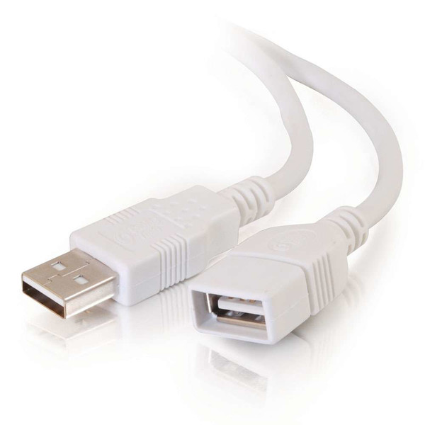 C2G 81571 2м USB A USB A Белый кабель USB