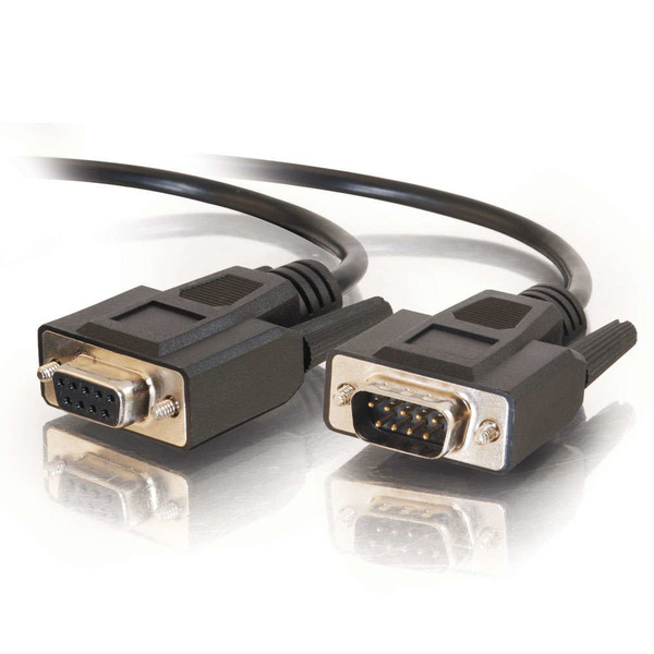 C2G 5m DB9 RS232 M/F Extension Cable - Black serial cable