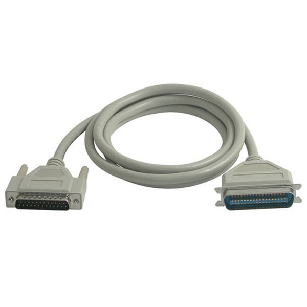 C2G 1m IEEE-1284 DB25/C36 Cable 1m Grey printer cable