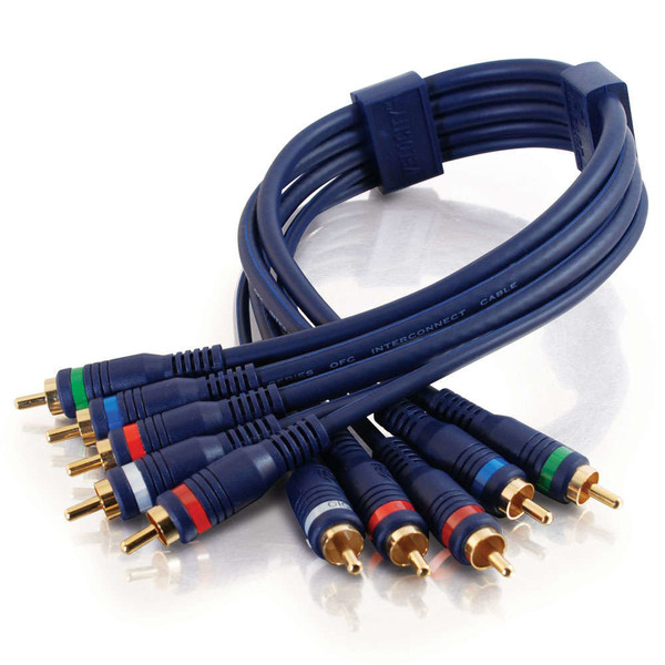 C2G 2m Velocity Component Video/RCA-Type Audio Combination Cable 2m 5 x RCA 5 x RCA Black composite video cable