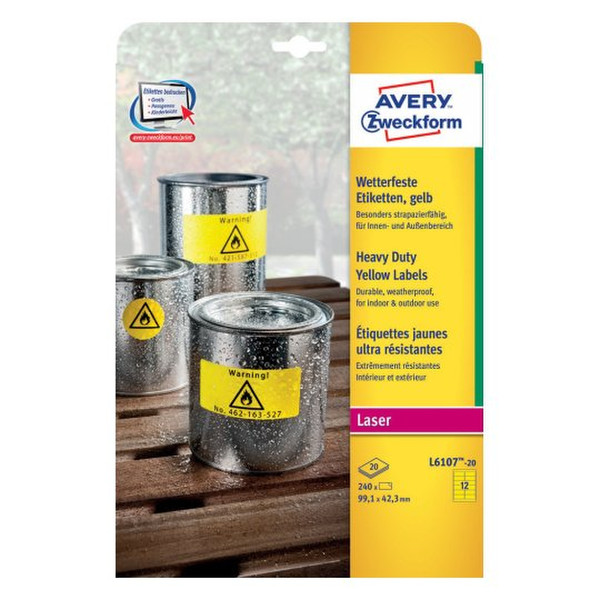 Avery L6107-20 self-adhesive label