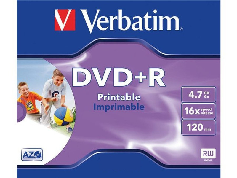 Verbatim DVD+R Printable 4.7ГБ DVD+R 1шт