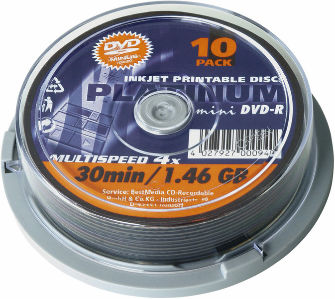 Bestmedia DVD-R 4x 1.46GB 10pcs 1.46ГБ DVD-R 30шт