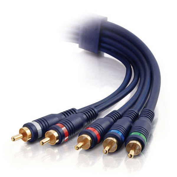 C2G 1.5ft Velocity™ Component Video/RCA Type Audio Combination Cable 0.45м RCA Синий компонентный (YPbPr) видео кабель
