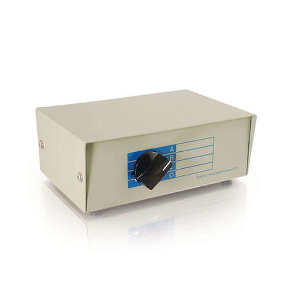C2G 4-1 DB25 Manual Switch Box Weiß Tastatur/Video/Maus (KVM)-Switch