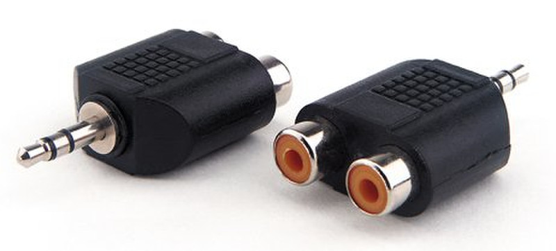 Tecline 64651 2x RCA 3.5mm Черный кабельный разъем/переходник