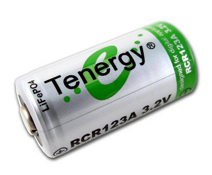 Tenergy RCR123A Lithium-Ion 750mAh 3V rechargeable battery