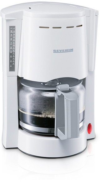 Severin KA 4041 freestanding Semi-auto Drip coffee maker 10cups Grey,White