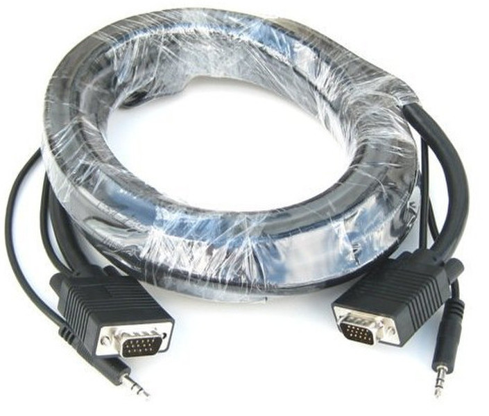 RiteAV SVGA 10ft 3m VGA (D-Sub) + 3.5mm VGA (D-Sub) + 3.5mm Black