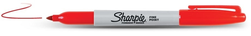 Sharpie Fine Point Тонкий наконечник Красный 12шт перманентная маркер