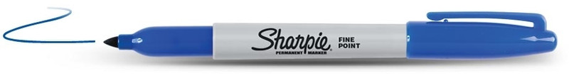 Sharpie Fine Point Тонкий наконечник Синий 12шт перманентная маркер