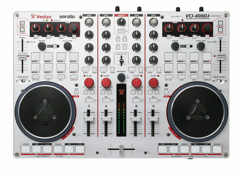 Vestax VCI-400DJ 4channels Silver DJ controller