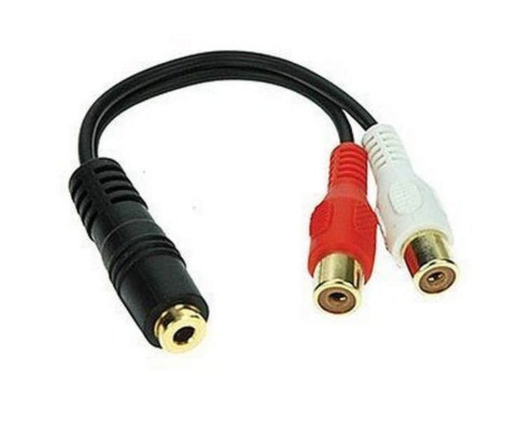 Manhattan 345200 0.15m 3.5mm 2 x RCA Black