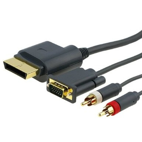 eForCity 0877083057166 1.8м VGA (D-Sub) + RCA Черный адаптер для видео кабеля