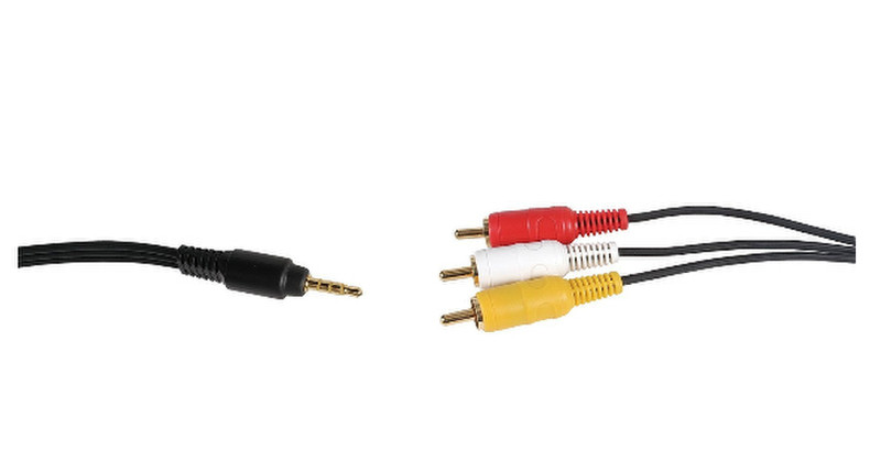 Parts Express 3.5mm/3xRCA 1.82м 3.5mm 3 x RCA Черный