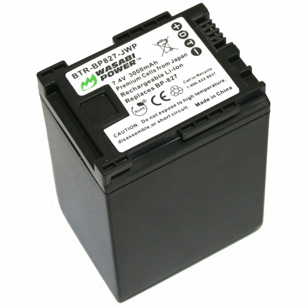 Wasabi Power BTR-BP827-JWP-022 Lithium-Ion 3000mAh 7.4V rechargeable battery