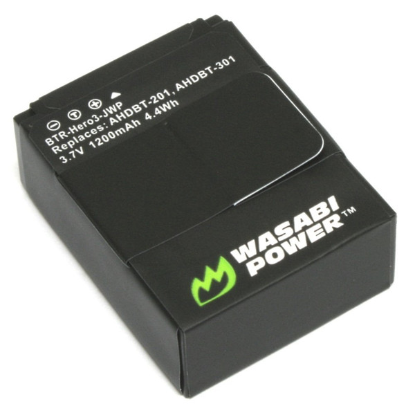 Wasabi Power BTR-Hero3-JWP-001 Lithium Polymer 1280mAh 3.7V Wiederaufladbare Batterie