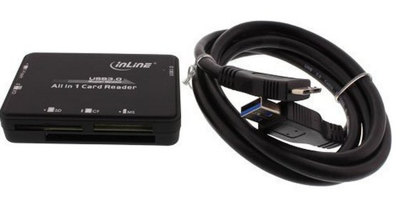 InLine 76631C USB 3.0 Black card reader