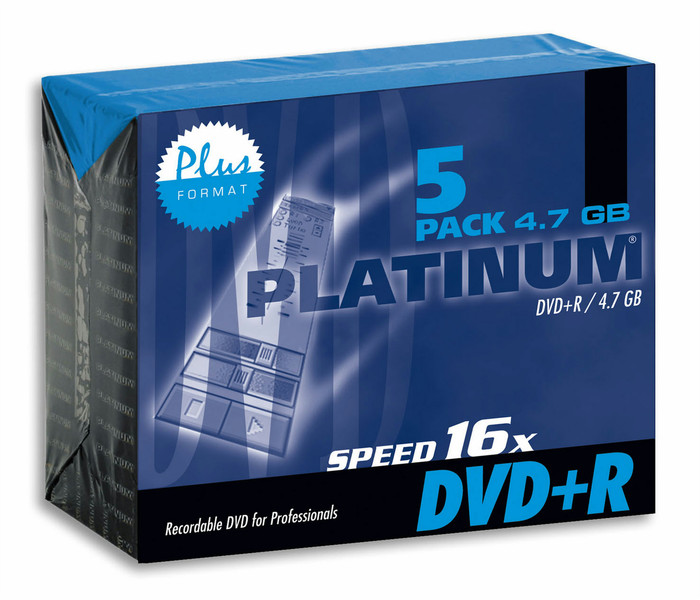 Platinum DVD+R 4.7 GB JEWELCASE 4.7GB DVD+R 5Stück(e)