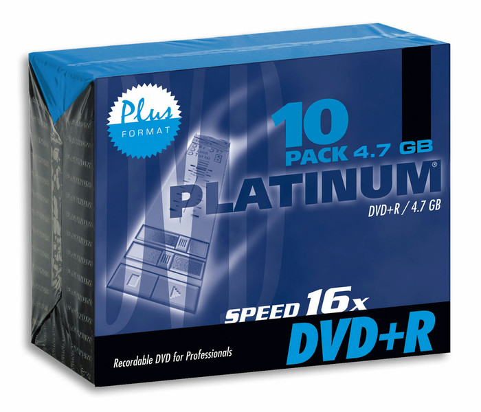 Platinum DVD+R 16x 4.7GB 10pcs 4.7GB DVD+R 10Stück(e)