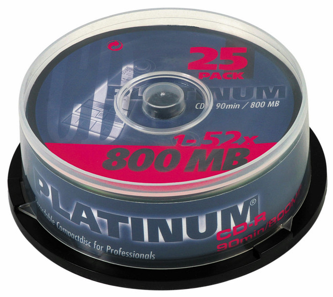Platinum CD-R 52x 800MB 25pcs CD-R 800MB 25Stück(e)