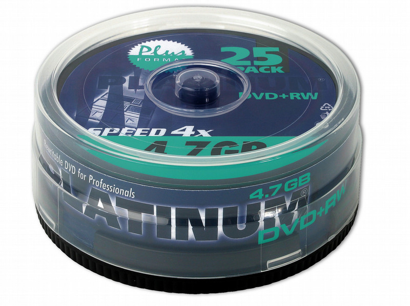 Platinum DVD+RW 4x 4.7GB 25pcs 4.7GB DVD+RW 25Stück(e)