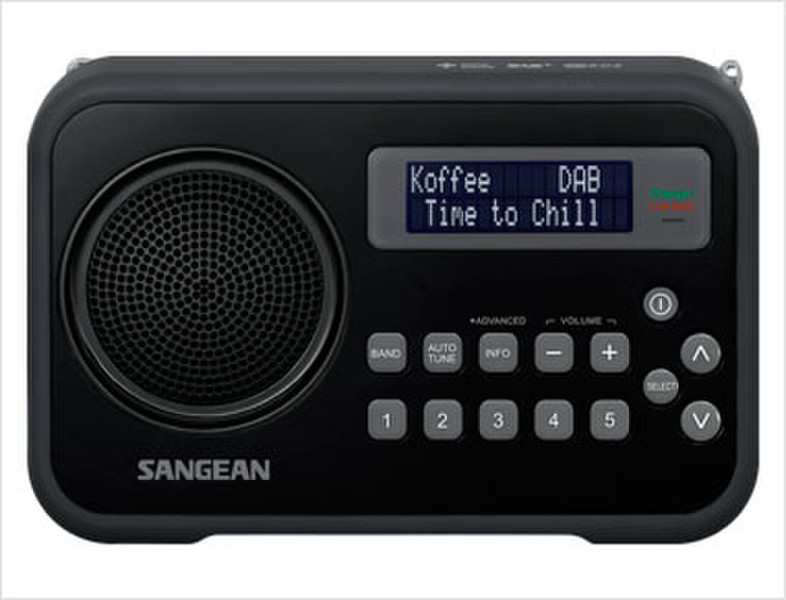 Sangean DPR-67 Портативный Цифровой Черный радиоприемник