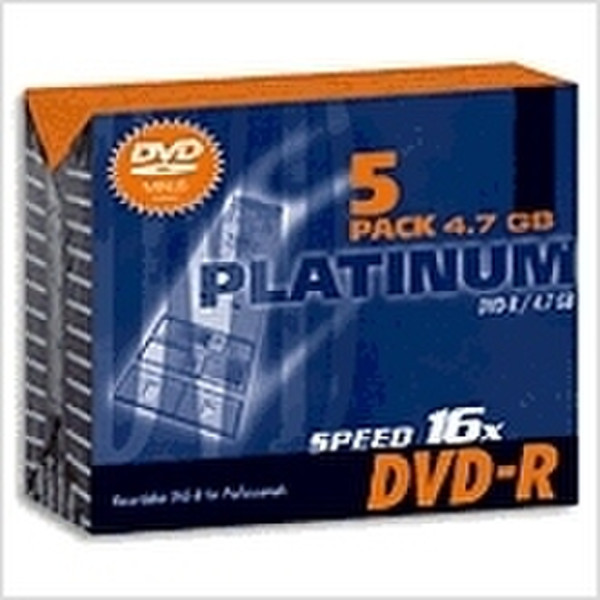Platinum DVD-R 16x 4.7GB 5pcs Jewel 4.7GB DVD-R 5pc(s)