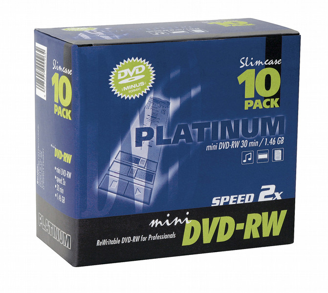 Platinum DVD-RW mini 2x 1,46GB 10pcs 1.46GB DVD-RW 10Stück(e)