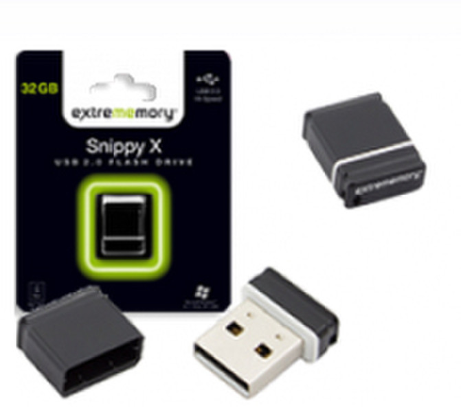 Extrememory USB Snippy X 8GB 8GB USB 2.0 Type-A Black USB flash drive