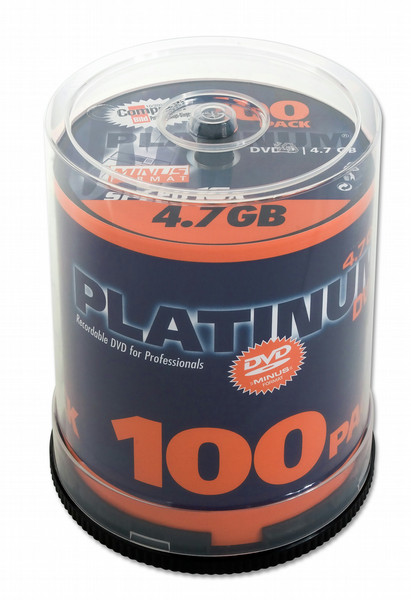 Platinum DVD-R 16x 4.7GB 100pcs 4.7GB DVD-R 100Stück(e)