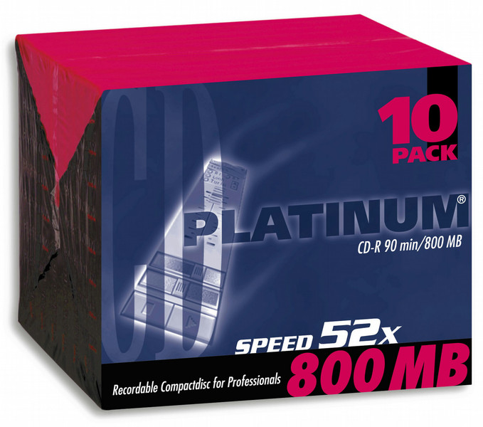 Platinum CD-R 52x 800MB 10pcs CD-R 800MB 10Stück(e)