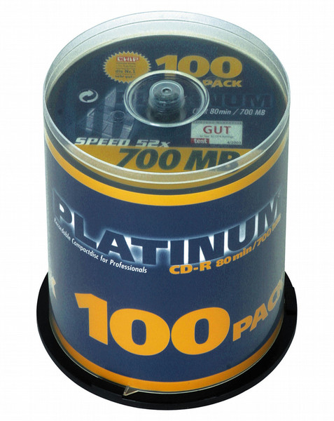Platinum CD-R 52x 700MB 100pcs CD-R 700MB 100Stück(e)