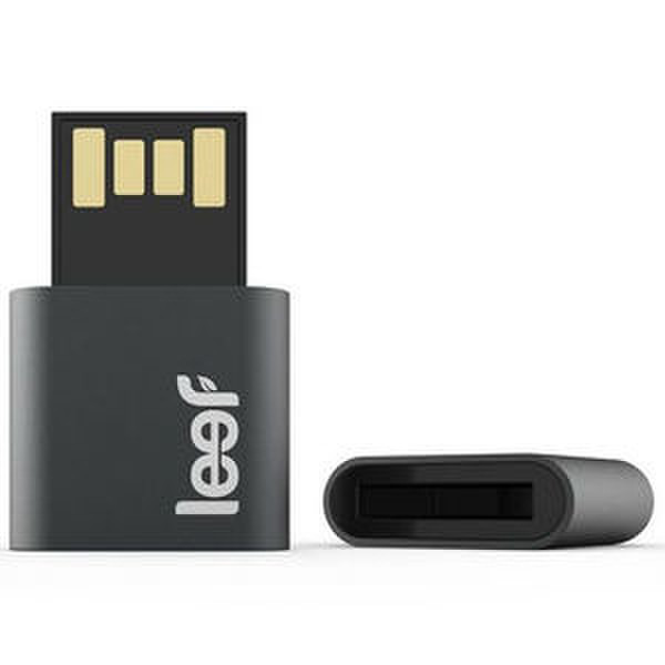 Leef 8GB Fuse USB 2.0 8ГБ USB 2.0 Черный, Древесный уголь USB флеш накопитель
