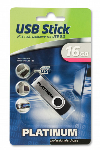 Bestmedia HighSpeed USB Stick Twister 16 GB 16GB USB 2.0 Type-A Silver USB flash drive