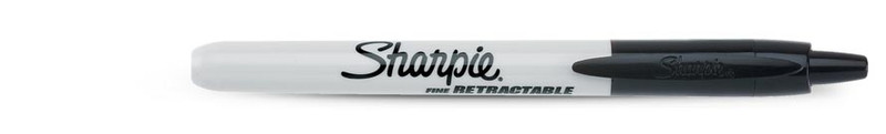 Sharpie Fine Retractable Тонкий наконечник Черный 12шт перманентная маркер