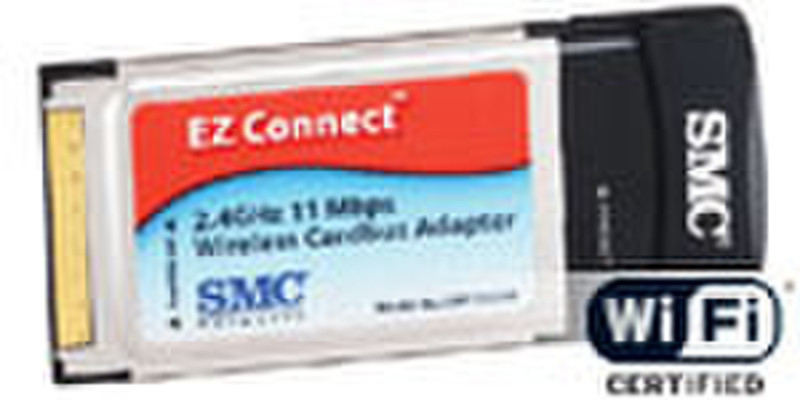 SMC EZ Connect Cardbus Adapter 11Mbit/s networking card