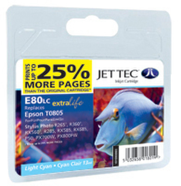 Jet Tec T0805 light cyan ink cartridge