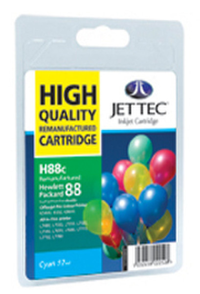 Jet Tec HP88 C9391A Cyan ink cartridge