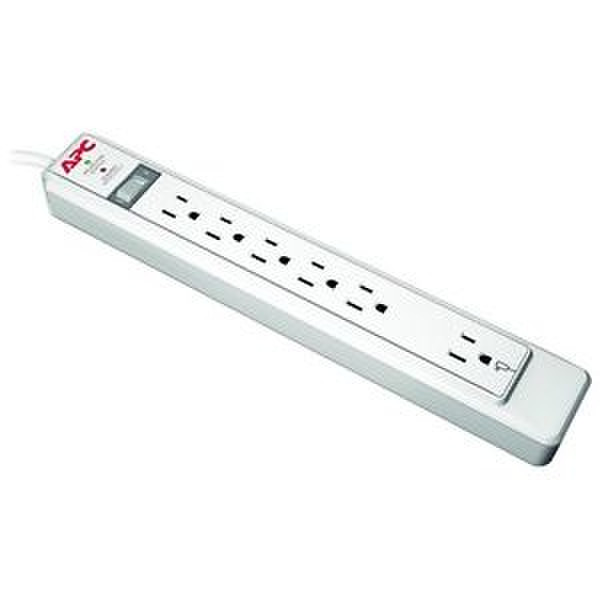 Schneider Electric P6N 6AC outlet(s) 120V 1.2m White surge protector