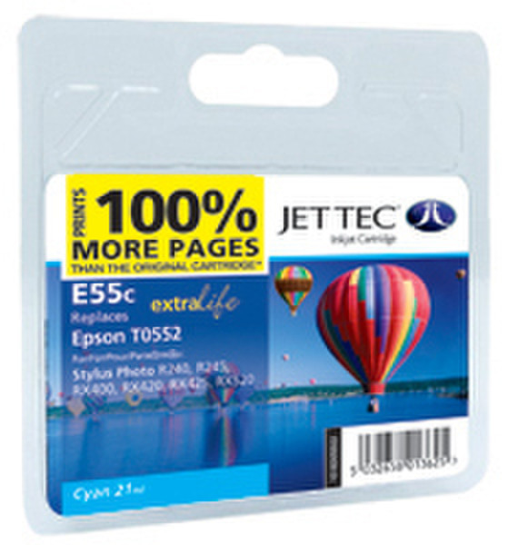 Jet Tec T055240 Cyan ink cartridge