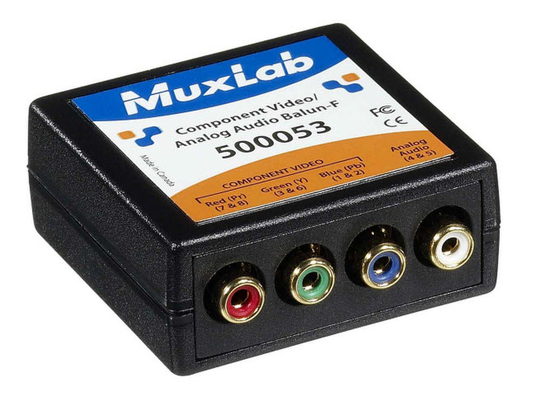 MuxLab 500053 AV transmitter Schwarz Audio-/Video-Leistungsverstärker
