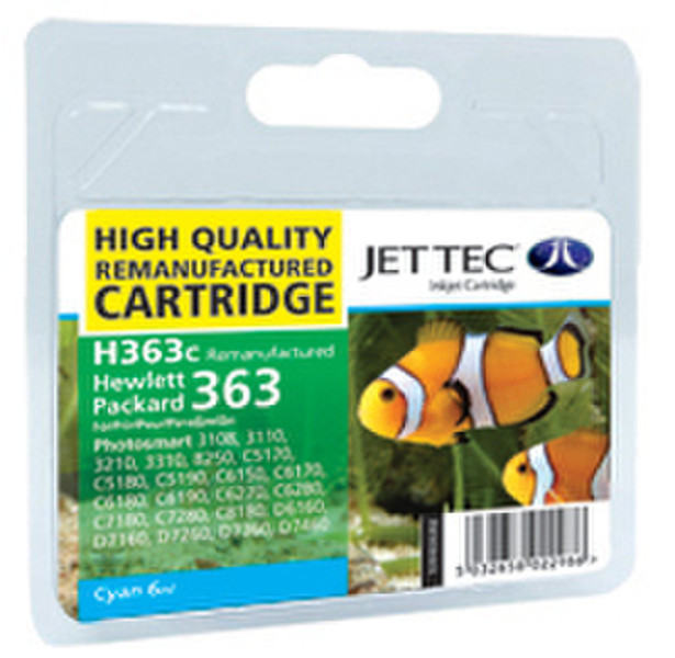 Jet Tec HP363C C8771EE Cyan ink cartridge