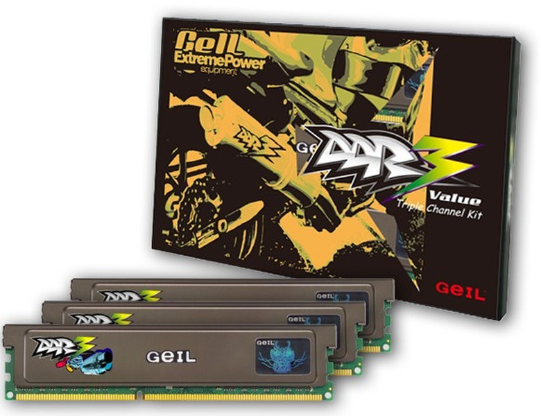Geil 6GB DDR3 PC3 12800 Triple Channel Kit 6ГБ DDR3 1600МГц модуль памяти
