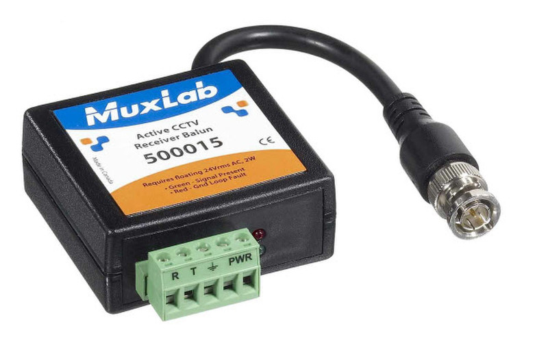 MuxLab 500015 AV receiver Black AV extender