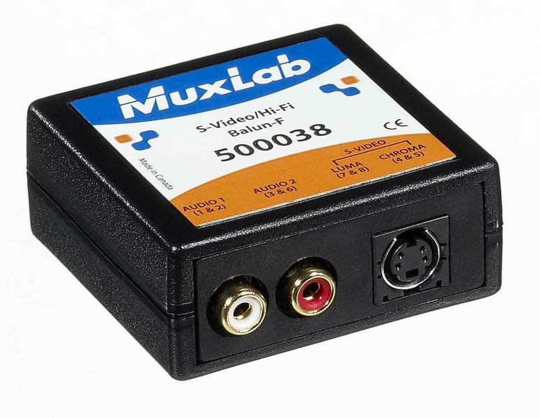 MuxLab 500038 AV transmitter Black AV extender